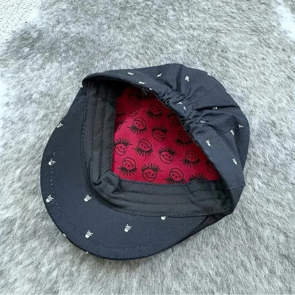 Skull and Crossbones Newborn Newsboy Cap